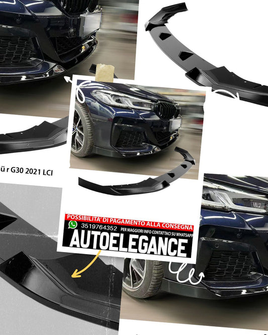 Labbro anteriore spoiler sportivo adatto per BMW SERIE 5 G30 2020 LCI nero