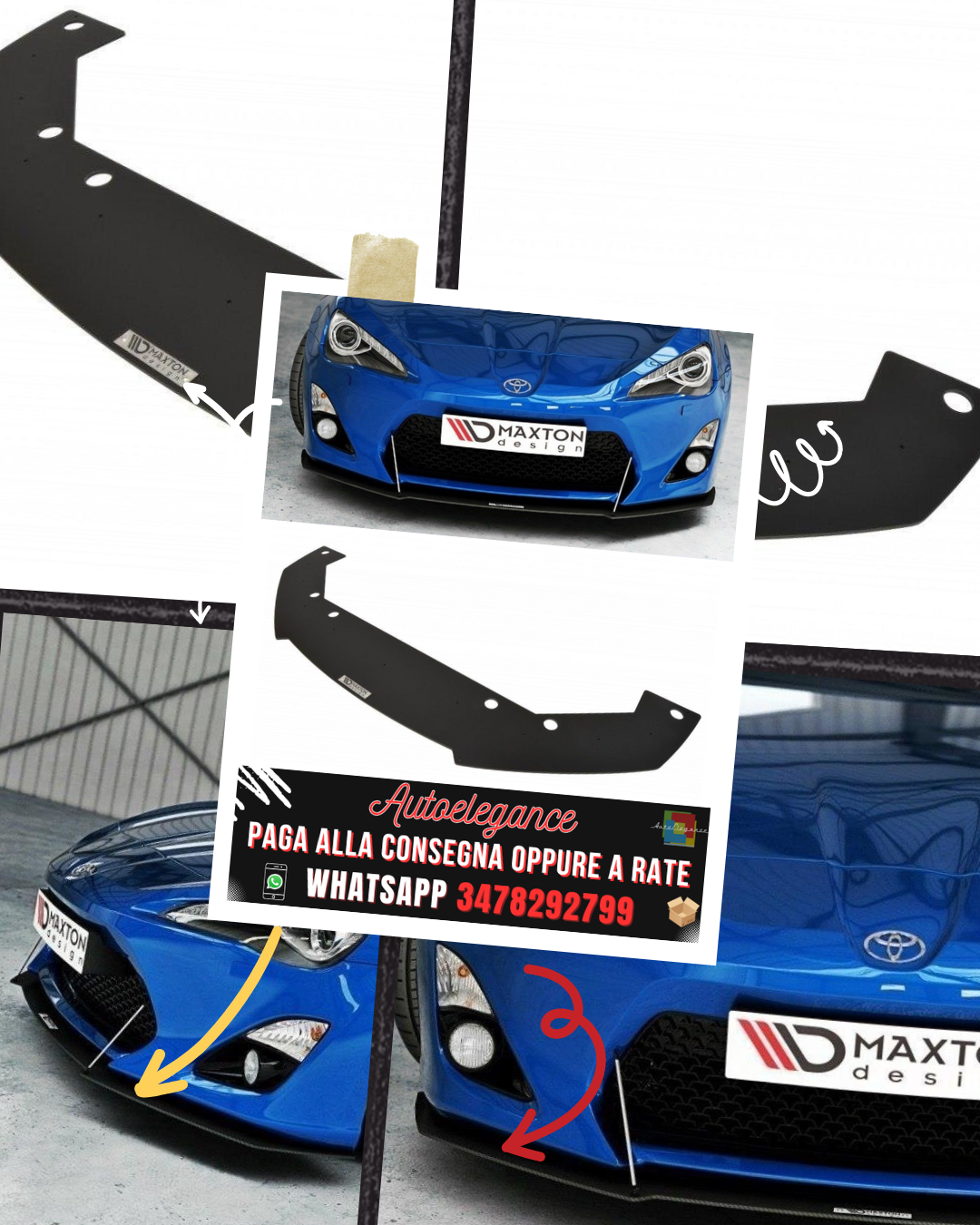 SPLITTER ANTERIORE RACING adatto per TOYOTA GT86