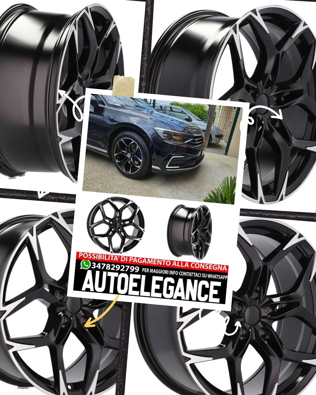 CERCHI CERCHIO IN LEGA 19" Adatto per VW