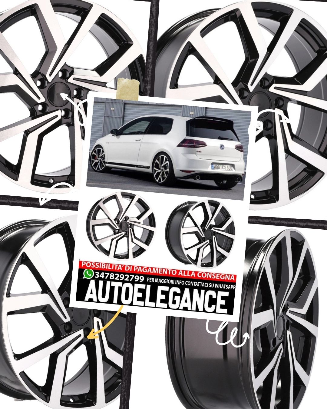 CERCHI CERCHIO IN LEGA 19" Adatto per VW AUDI SKODA SEAT SUBARU TOYOTA CHRYSLER