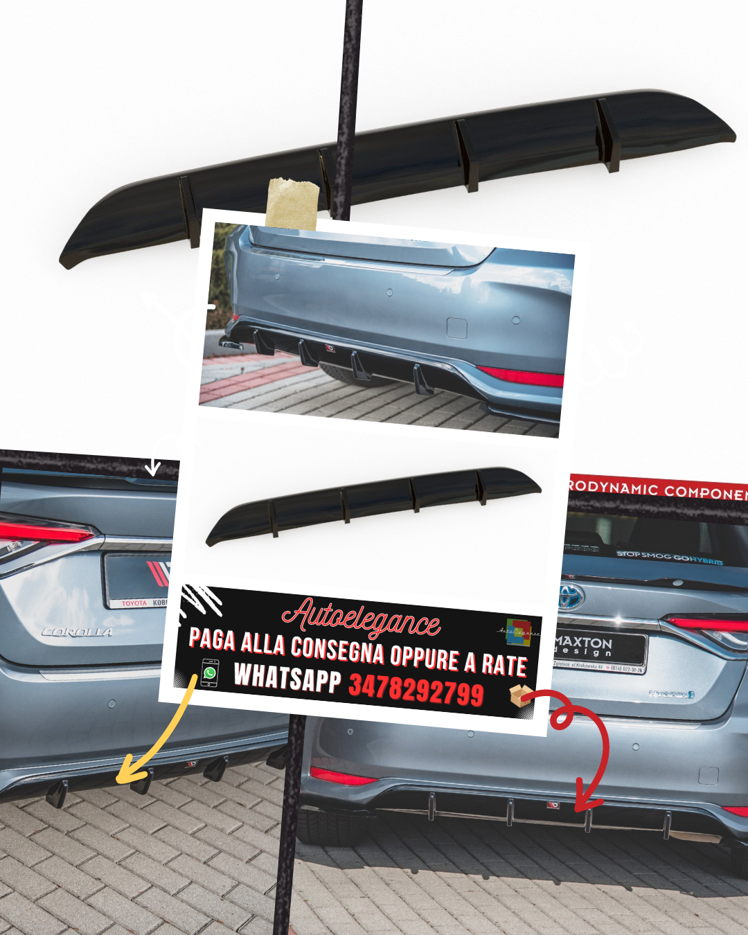 DIFFUORE POSTERIORE adatto per TOYOTA COROLLA XII BERLINA