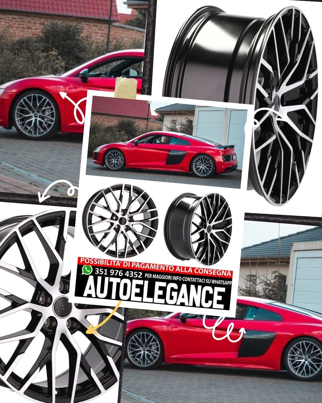 CERCHI CERCHIO IN LEGA 18"Adatto per AUDI