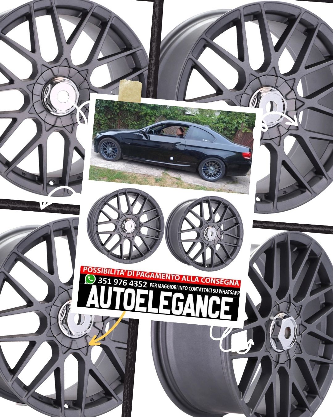 ALLOY WHEEL 18" Suitable for AUDI BMW CADILLAC CHEVROLET CHRYSLER CUPRA FORD HONDA INFINITI LAND ROVER LEXUS MERCEDES MINI OPEL SAAB SEAT SKODA SSANGYONG TOYOTA V