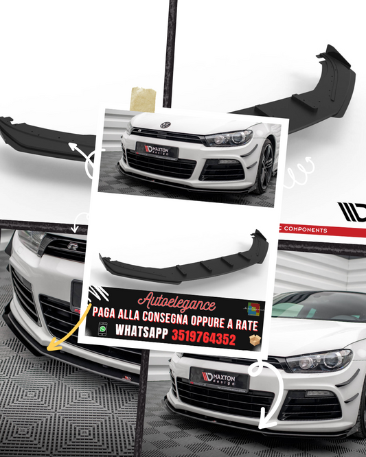 STREET PRO SPLITTER ANTERIORE + FLAPS adatto per VOLKSWAGEN SCIROCCO R MK3