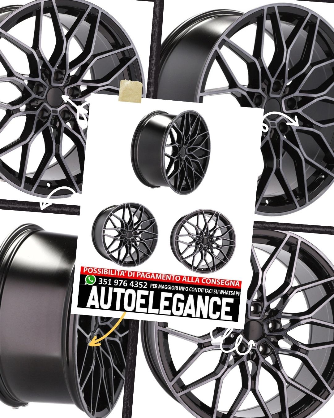 ALLOY WHEEL 20" Suitable for VW BMW CADILLAC CHEVROLET HONDA LAND ROVER LEXUS MINI OPEL SAAB TESLA TOYOTA