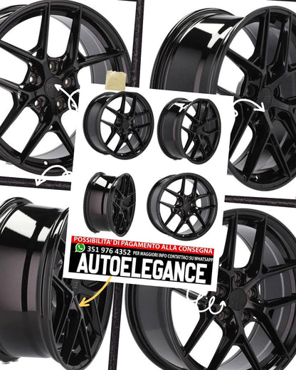 CERCHI CERCHIO IN LEGA 18" Adatto per ALFA ROMEO CITROEN DS FIAT FORD JAGUAR LANCIA LAND ROVER LINCOLN OPEL PEUGEOT RENAULT SMART TOYOTA VOLVO