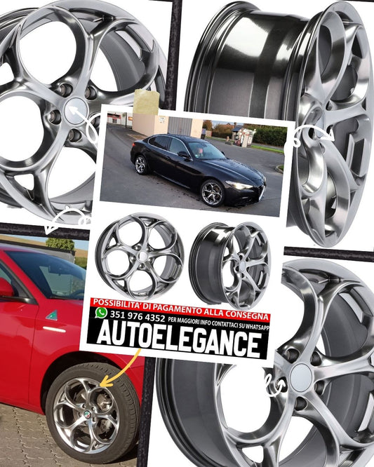 CERCHI CERCHIO IN LEGA 17" Adatto per  ALFA ROMEO CADILLAC CHEVROLET FIAT JEEP OPEL SAAB