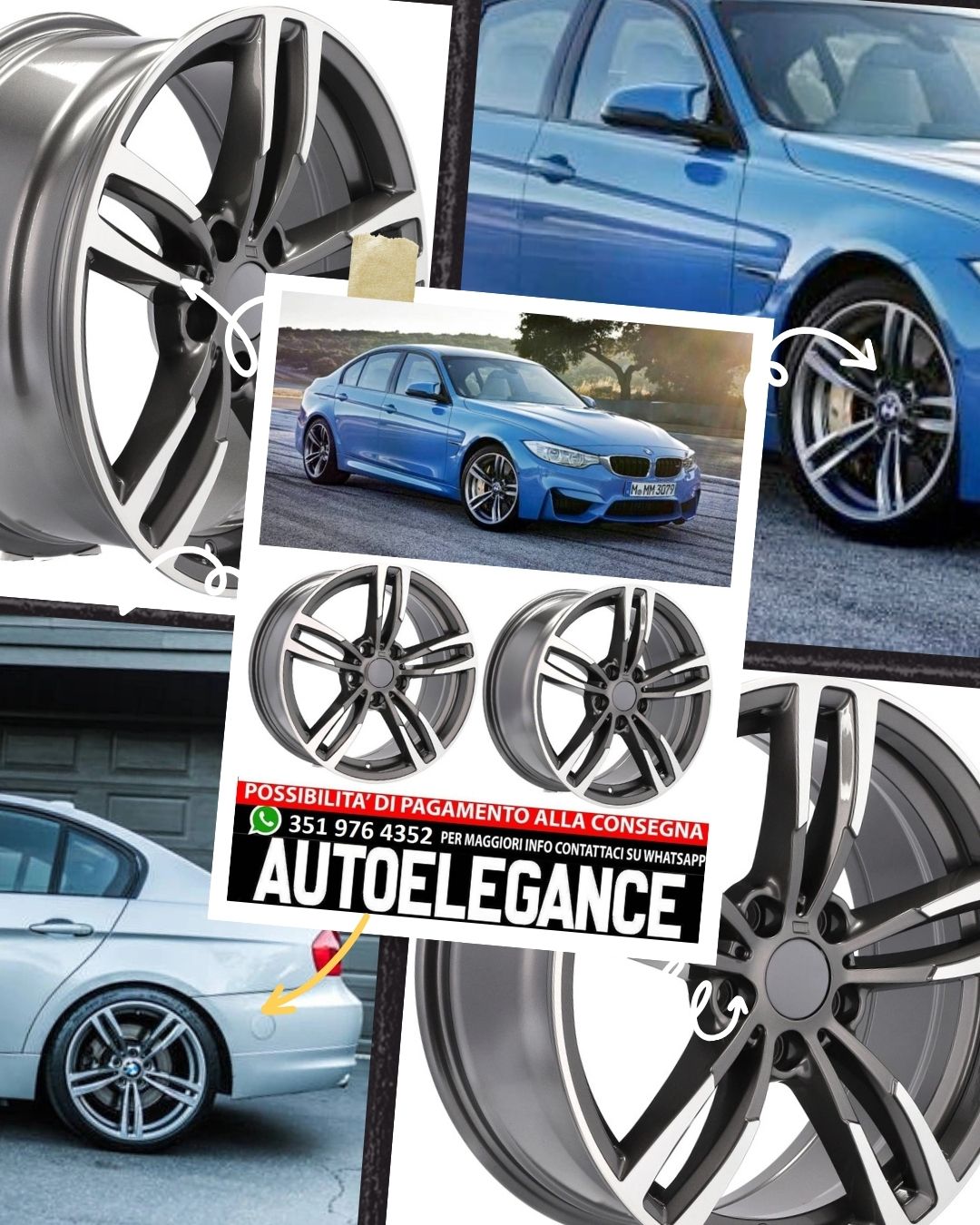 ALLOY WHEEL 18" Suitable for VW BMW CADILLAC CHEVROLET HONDA LAND ROVER LEXUS MINI OPEL SAAB