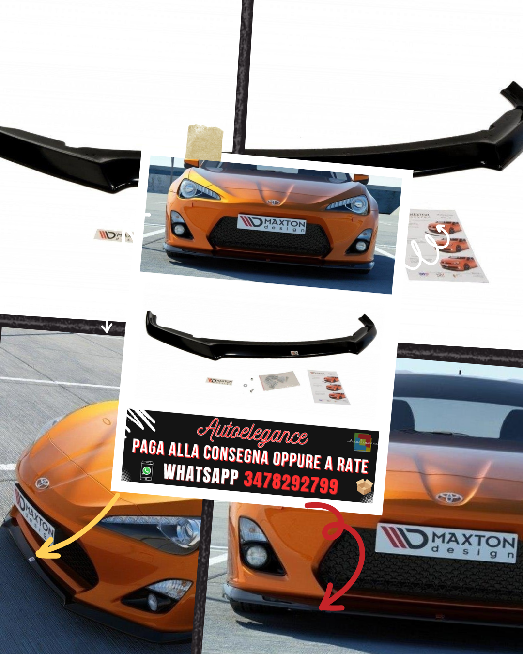 SPLITTER ANTERIORE adatto per TOYOTA GT86