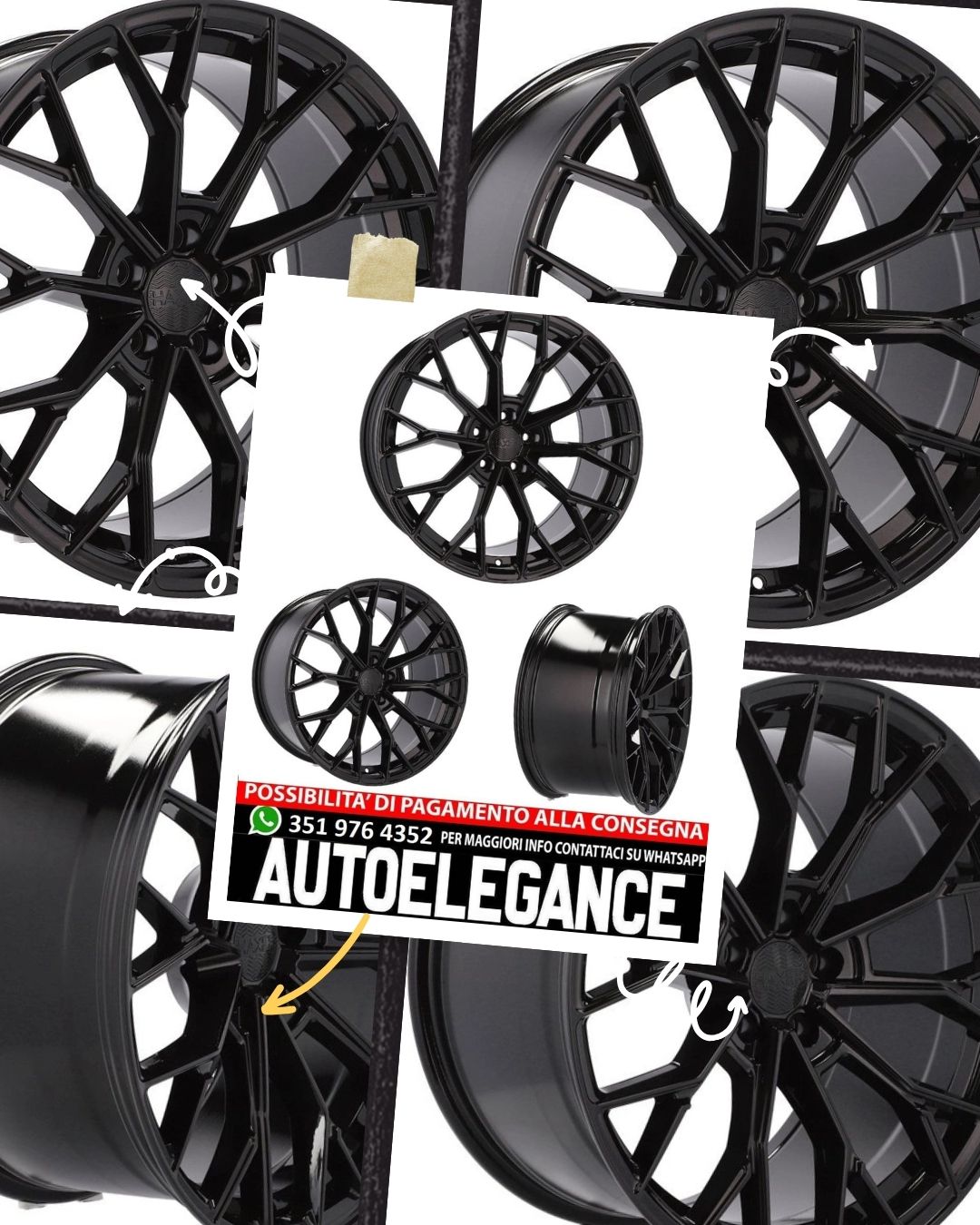 ALLOY WHEEL 20" Suitable for VW BMW CADILLAC CHEVROLET HONDA LAND ROVER LEXUS MINI OPEL SAAB TESLA TOYOTA