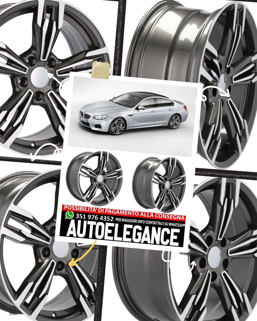 ALLOY WHEEL 19" Suitable for VW BMW CADILLAC CHEVROLET HONDA LAND ROVER LEXUS MINI OPEL SAAB TESLA TOYOTA