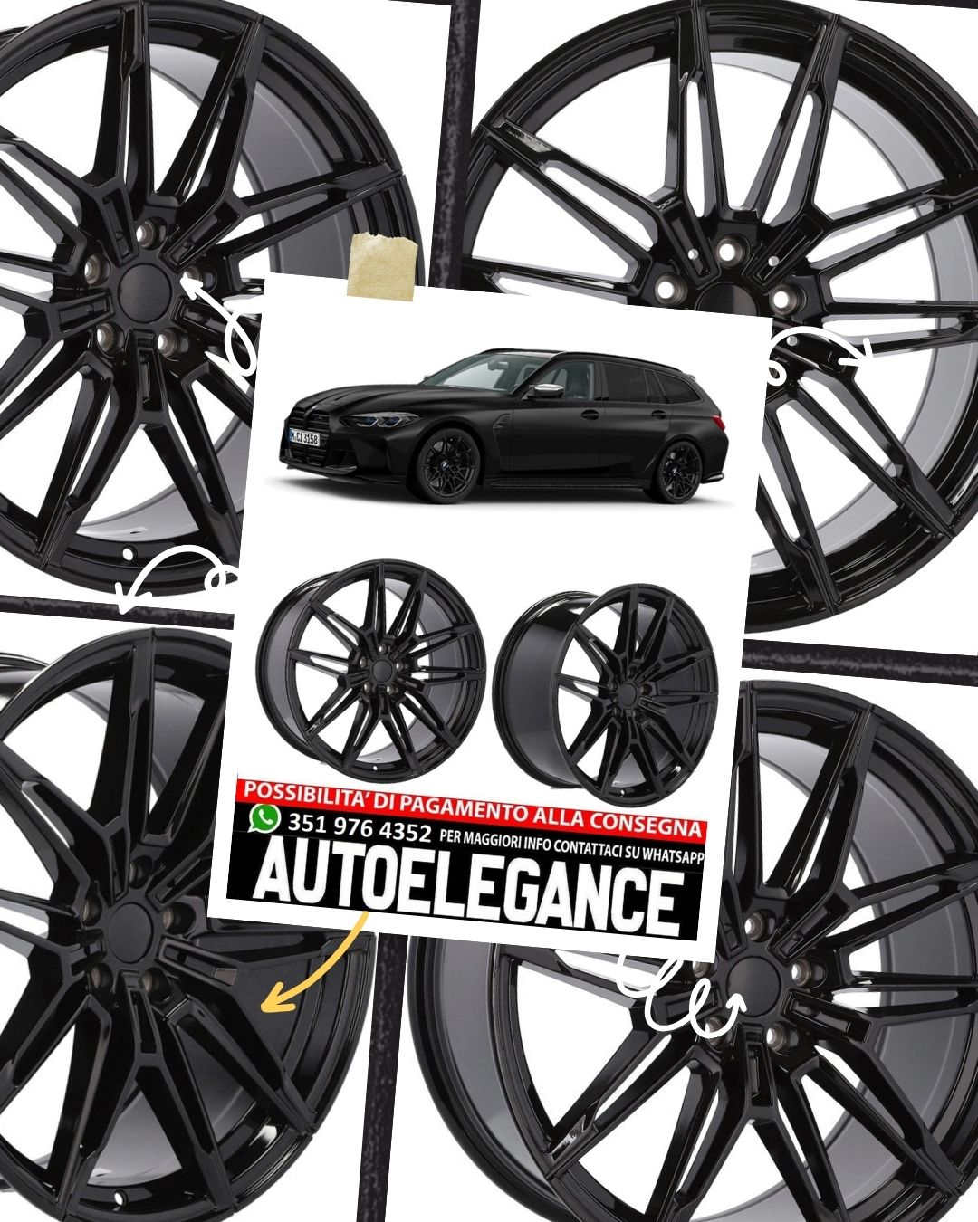 ALLOY WHEEL 19" Suitable for VW BMW CADILLAC CHEVROLET HONDA LAND ROVER LEXUS MINI OPEL SAAB TESLA TOYOTA