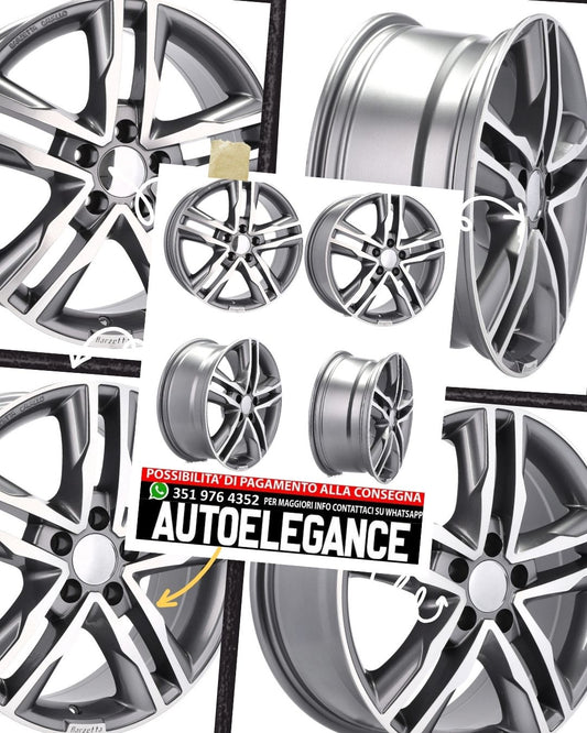 CERCHI CERCHIO IN LEGA 17" Adatto per ALFA ROMEO CITROEN DS FIAT FORD JAGUAR LANCIA LAND ROVER LINCOLN MERCEDES OPEL PEUGEOT RENAULT SMART TOYOTA VOLVO