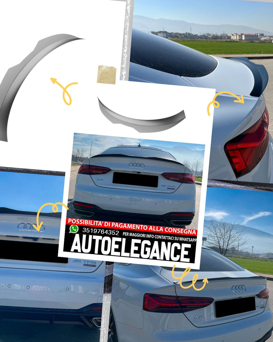 🔥Spoiler tetto adatto per AUDI A5 S-Line F5 Sportback 2016-2019🔥