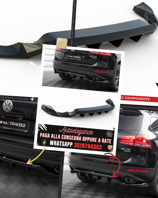 SPLITTER POSTERIORE CENTRALE (CON BARRE VERTICALI) adatto per VOLKSWAGEN TOUAREG MK2