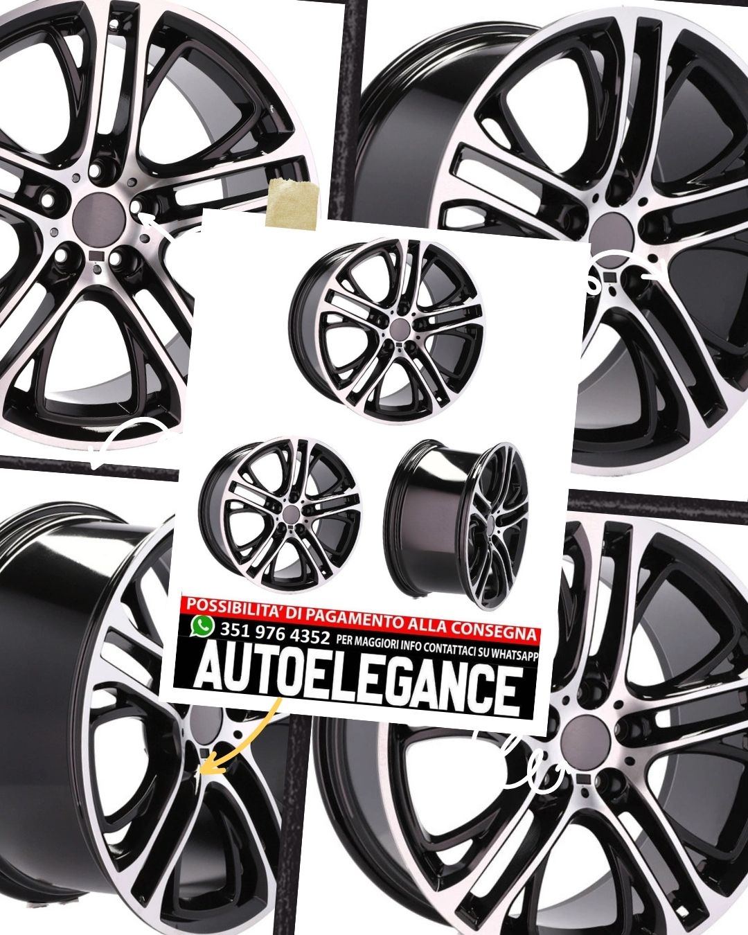 ALLOY WHEEL 20" Suitable for VW BMW CADILLAC CHEVROLET HONDA LAND ROVER LEXUS MINI OPEL SAAB TESLA TOYOTA
