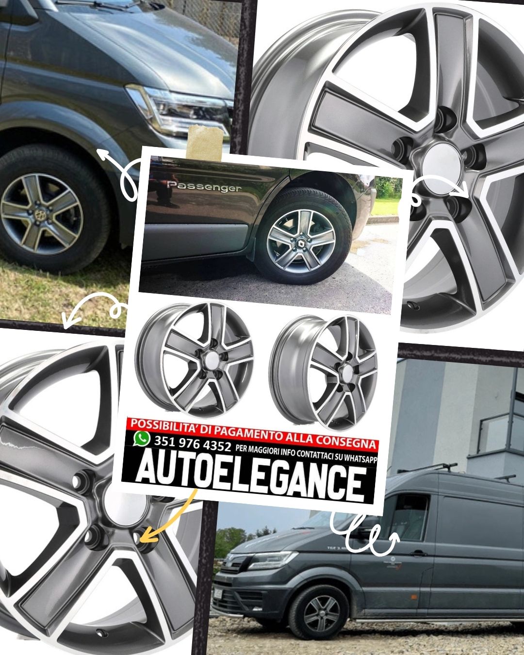 ALLOY WHEEL 16" Suitable for VW CITROEN FIAT MERCEDES NISSAN OPEL PEUGEOT RENAULT SSANGYONG