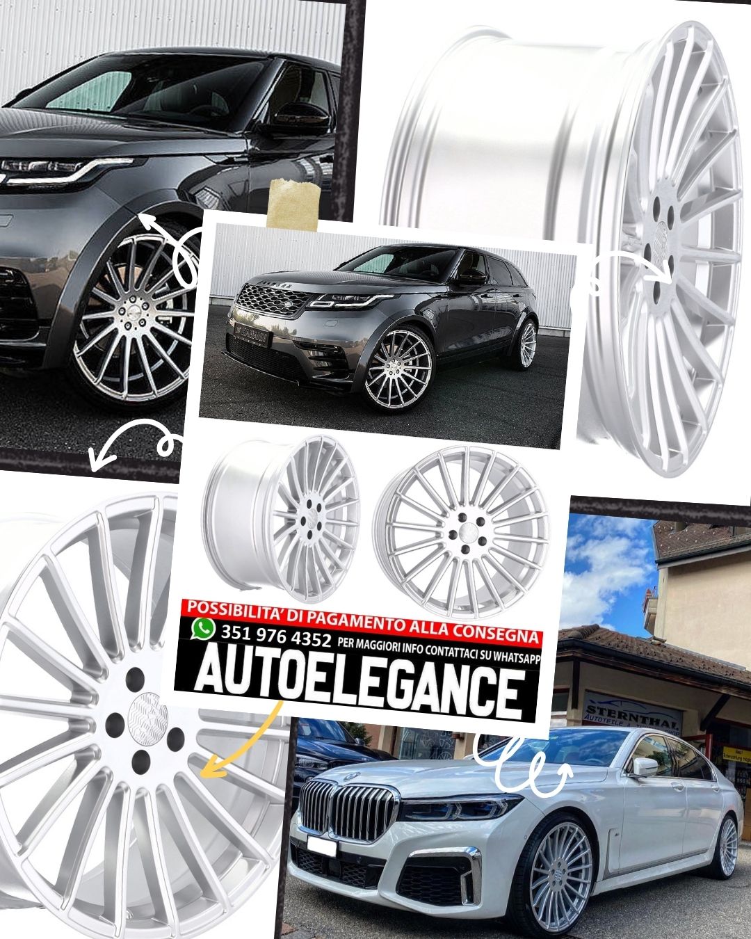 CERCHI CERCHIO IN LEGA 21"Adatto per AUDI BENTLEY BMW CUPRA INFINITI MERCEDES MINI SEAT SKODA SSANGYONG TOYOTA VW