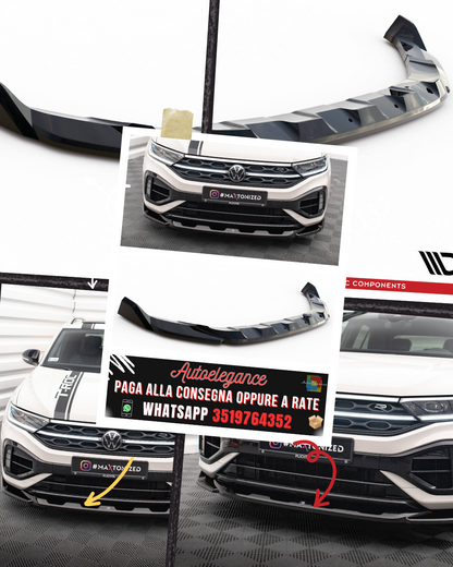 SPLITTER ANTERIORE V.2 adatto per VOLKSWAGEN T-ROC R / R-LINE MK1 FACELIFT