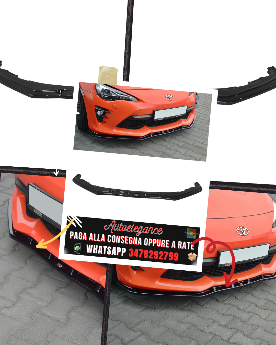 SPLITTER ANTERIORE V.3 adatto per TOYOTA GT86 FACELIFT