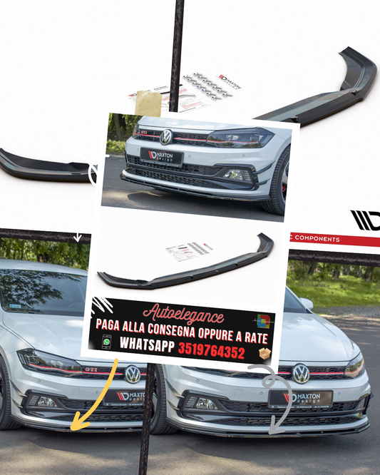 SPLITTER ANTERIORE V.1 ADATTO PER VW POLO MK6 GTI