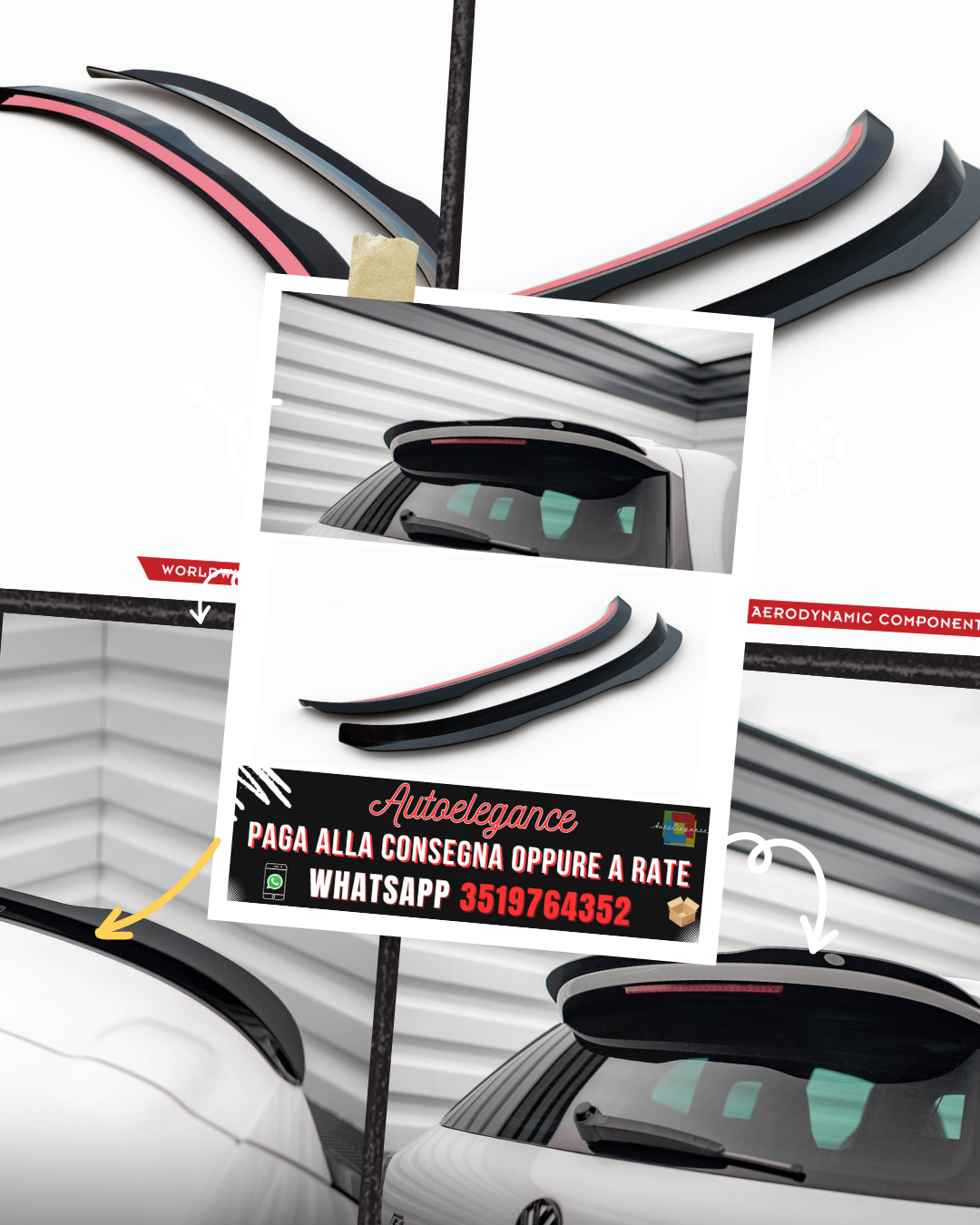 TAPPO SPOILER adatto per VW SCIROCCO R