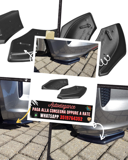 SPLITTER LATERALI POSTERIORI adatti per VOLKSWAGEN SCIROCCO MK.3 R FACELIFT