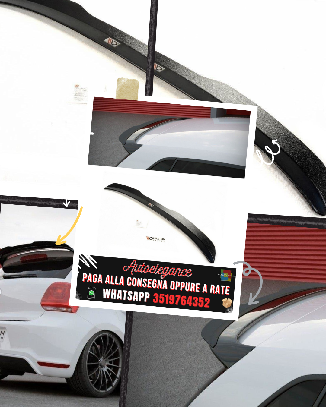 ESTENSIONE SPOILER adatto per VW POLO MK5 (R WRC LOOK)