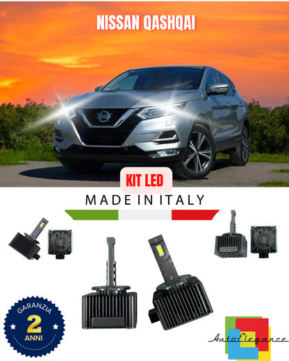 ❤️ LAMPADE ANABBAGLIANTI D1S KIT LED 6000K ADATTO PER  NISSAN QASHQAI❤️
