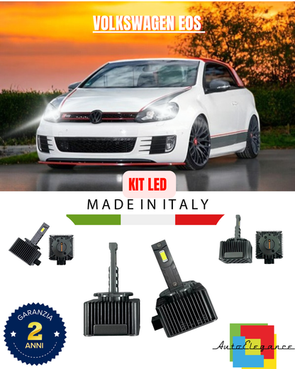 ❤️ LAMPADE ANABBAGLIANTI D3S KIT LED 6000K ADATTO PER VOLKSWAGEN EOS ❤️