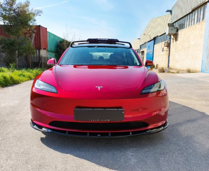 💕ART.9545  SPLITER  Tesla Model 3 Mk1 NERO  LUCIDO💕
