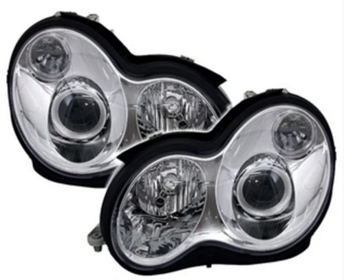 Set fari anteriori adatti per Mercedes Classe C W203 cromati