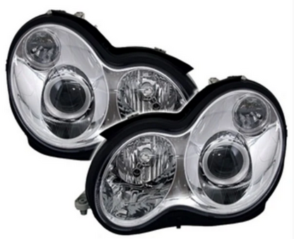 Set fari anteriori adatti per Mercedes Classe C W203 cromati