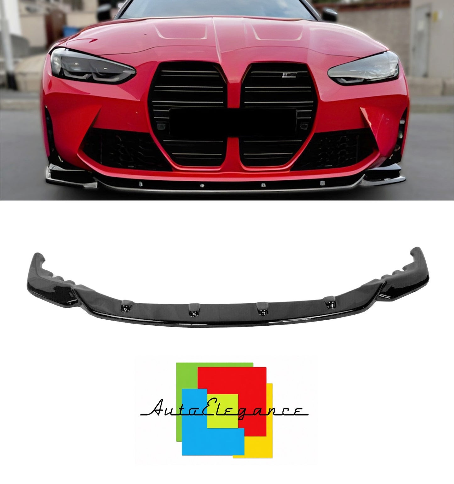 💕SPLITTER  ADATTO PER   BMW M3 G80 M4 G82   NERO  LUCIDO 💕