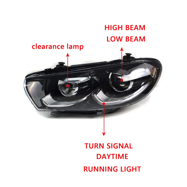 ART.4861 FARI ANTERIORI VW Scirocco 09-17