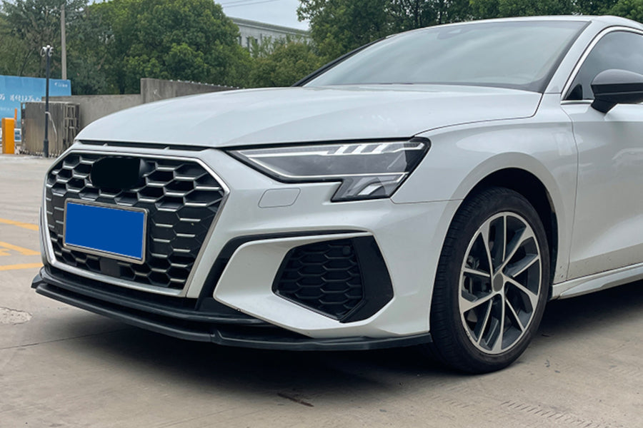 ✨Glossy black SPLITTER suitable for AUDI A3 8Y 2020+ Sedan Hatchback✨ 