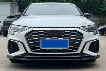 ✨Glossy black SPLITTER suitable for AUDI A3 8Y 2020+ Sedan Hatchback✨ 