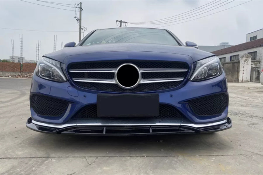 🔥Splitter NERO LUCIDO adatto PER Mercedes W205 2014 – 2021 AMG SPORT LINE🔥
