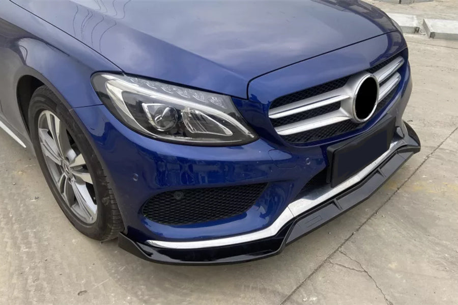 🔥Splitter NERO LUCIDO adatto PER Mercedes W205 2014 – 2021 AMG SPORT LINE🔥