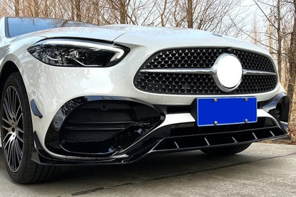 ⭐SPLITTER SOTTO PARAURTI NERO LUCIDO PER Mercedes C class W206 2021+⭐