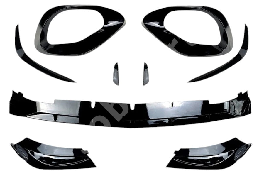 ⭐SPLITTER SOTTO PARAURTI NERO LUCIDO PER Mercedes C class W206 2021+⭐