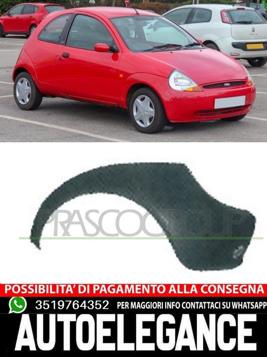Griglia Mostrina Paraurti Prasco Posteriore CON PRIMER Sx Sinistro Per Ford Ka
