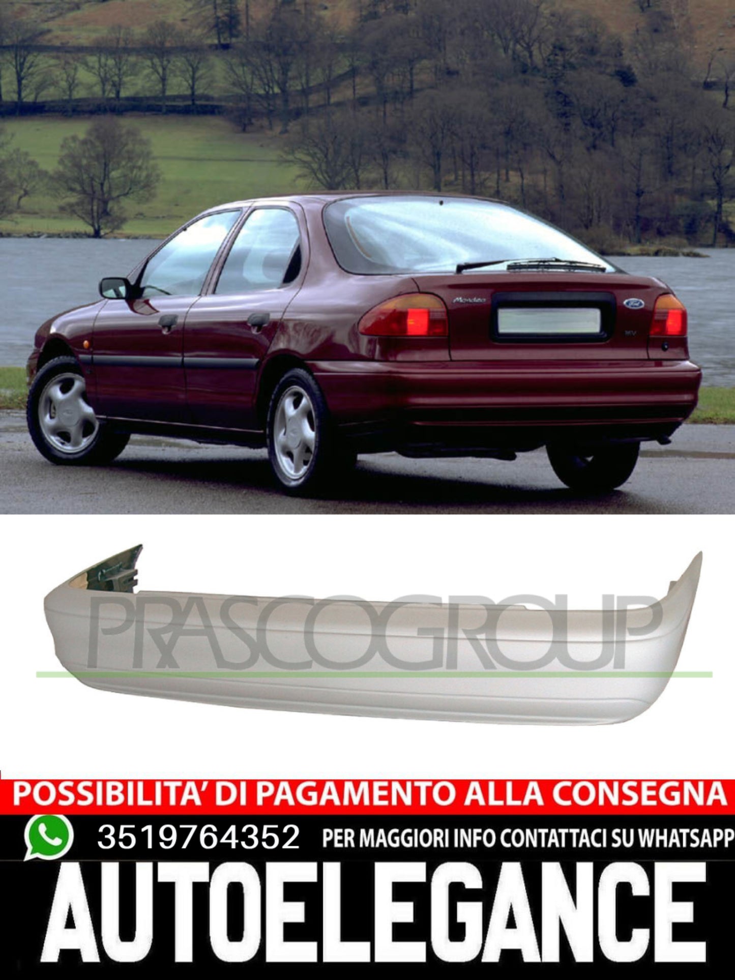 Paraurti Prasco Posteriore CON PRIMER per FORD MONDEO 1022347