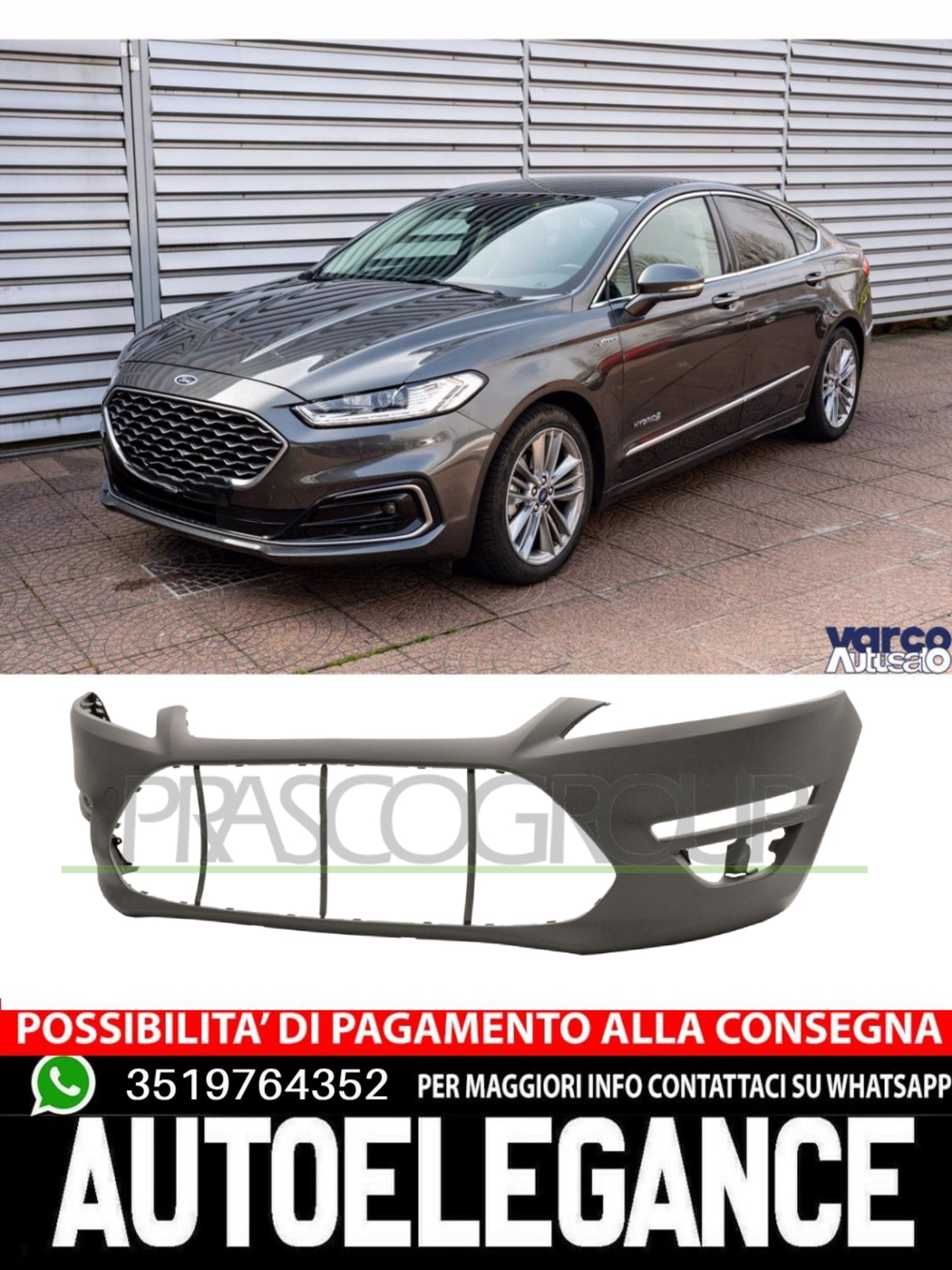 Paraurti Prasco Anteriore Per Ford Mondeo CON PRIMER 1704626
