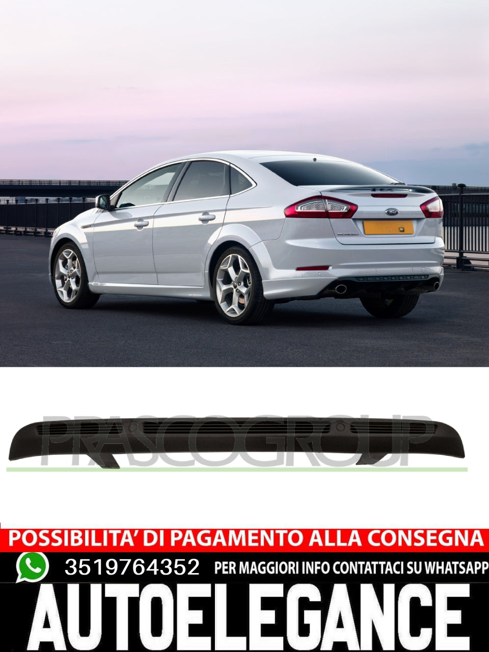Spoiler Paraurti Prasco Posteriore MOD. STATION WAGON Per Ford Mondeo 1722088
