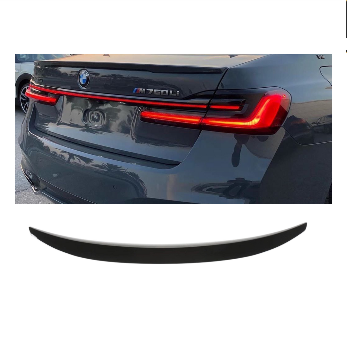 💕SPLITTER + SPOILER  BMW SERIE 7 G11 G12 M PERFORMANCE  NERO LUCIDO 💕