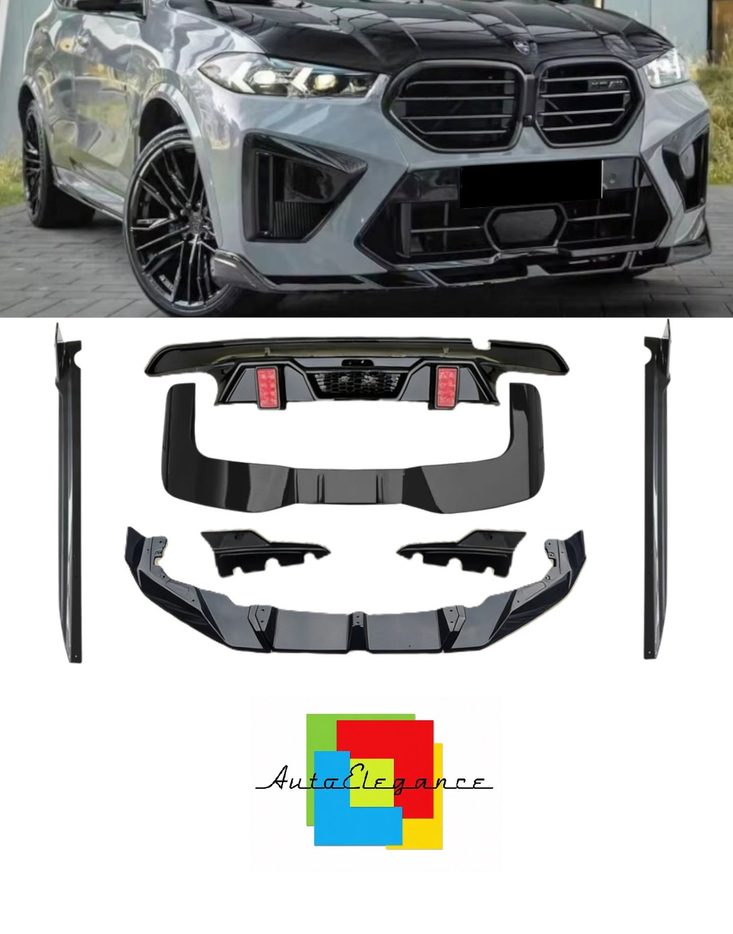 💕 BODYKIT  BMW X5M F95 LCI  NERO LUCIDO 💕