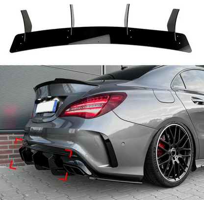 ART.5084 FLAP DIFFUSORE MERCEDES  CLA C117 CLA45 AMG 2016-2019 NERO LUCIDO