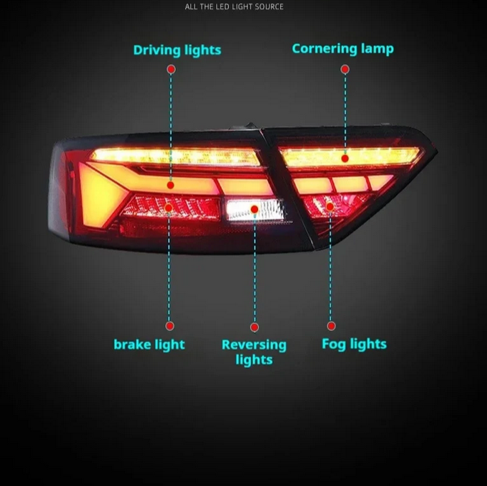 ART.4924 FARI ANTERIORI +POSTERIORI Audi A5 LED 2013-2016
