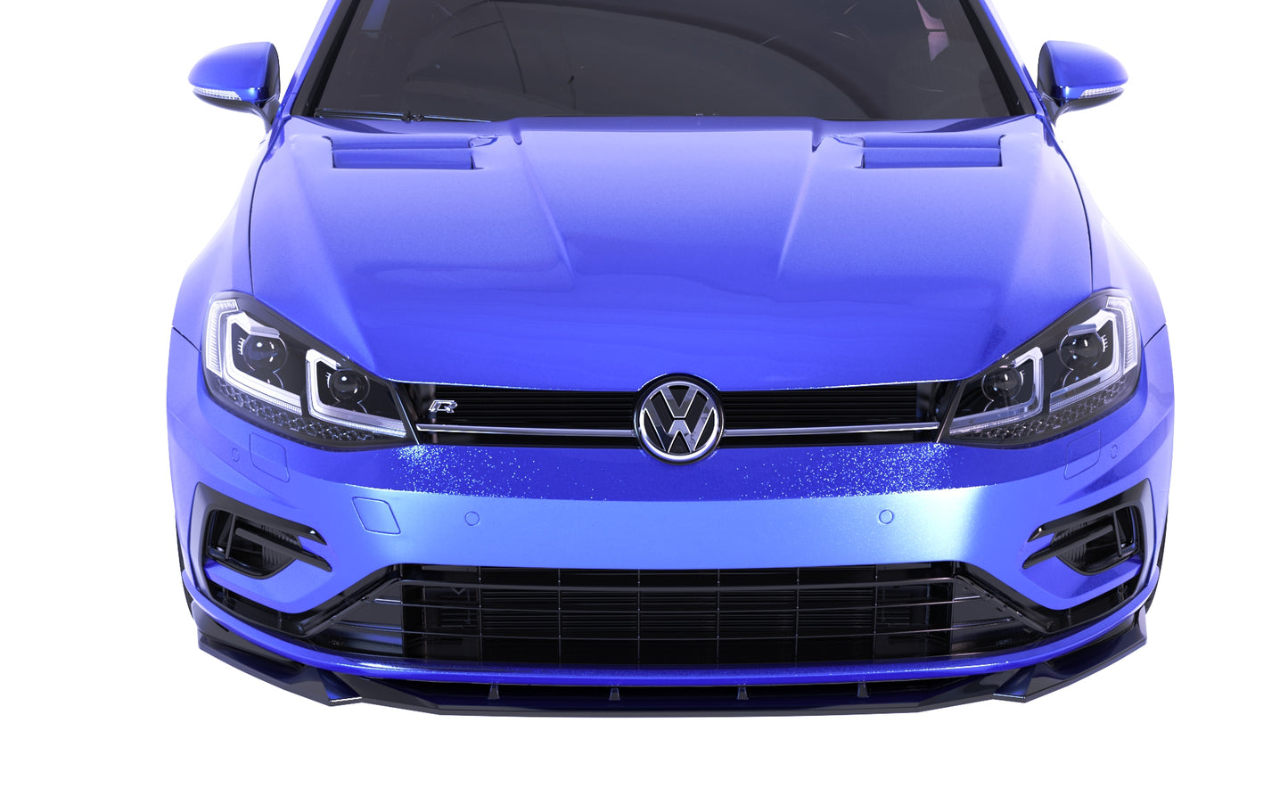 💕SPLITTER ANTERIORE VW Golf Mk7.5 R / R-Line (2016–2020) Nero Lucido💕
